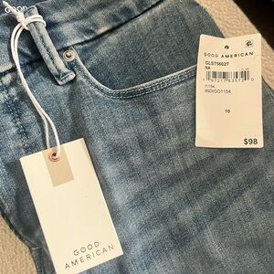 Good American High-Rise Jeans in Indigo Wash- ankle straight